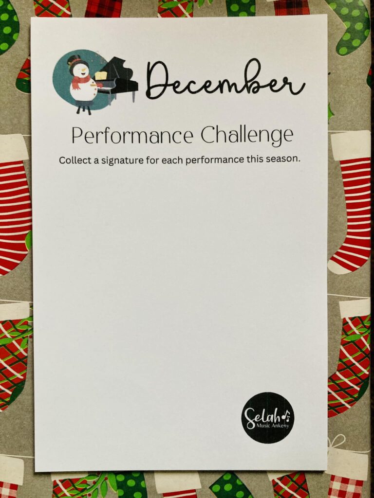 Image of December Performance Challenge.